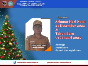 Ucapan Selamat Natal dan Tahun Baru dari Kepala Desa Arui Das